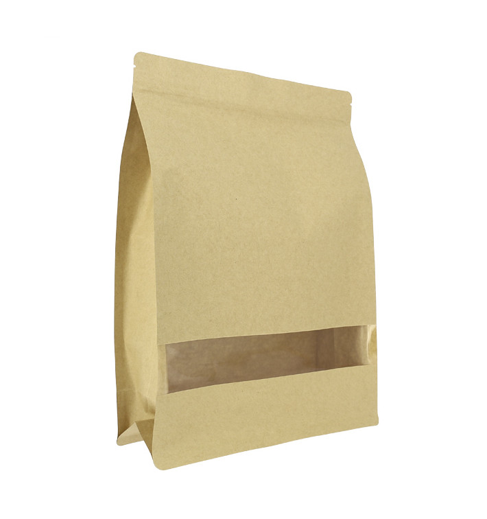 Paper Bag without Handle Kraft and Window 12+6x23,5cm (50 Uds)