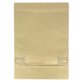 Paper Bag without Handle Kraft and Window 12+6x23,5cm (50 Uds)