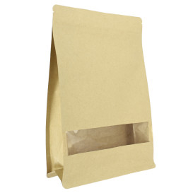 Paper Bag without Handle Kraft and Window 12+6x23,5cm (50 Uds)