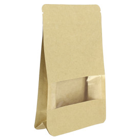 Paper Bag without Handle Kraft and Window 12+6x23,5cm (1000 Sztuk)