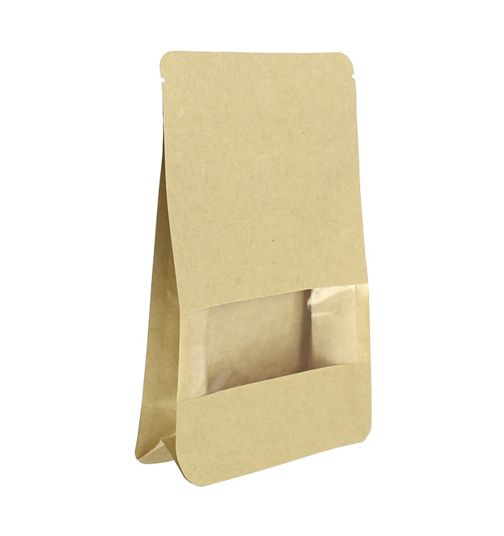 Paper Bag without Handle Kraft and Window 12+6x23,5cm (1000 Sztuk)