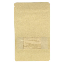 Paper Bag without Handle Kraft and Window 12+6x23,5cm (1000 Sztuk)