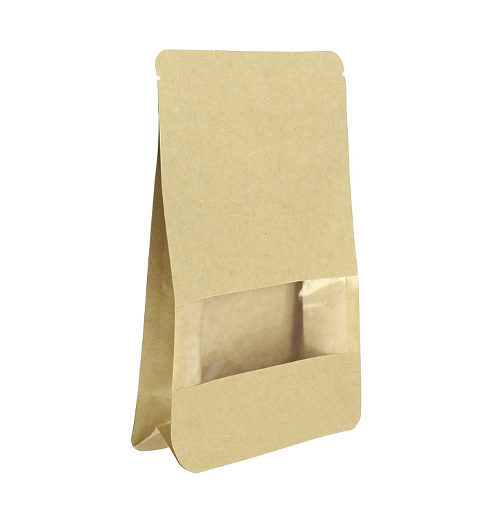 Paper Bag without Handle Kraft and Window 12+6x23,5cm (50 Uds) Paper Bag without Handle Kraft and Window 12+6x23,5cm (50 Uds)