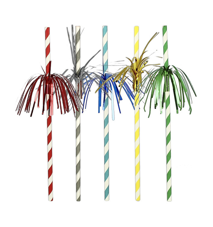 Słomki Prosto Papierowe Palms Ø6mm 24cm (1.000 Sztuk) Słomki Prosto Papierowe Palms Ø6mm 24cm (1.000 Sztuk)