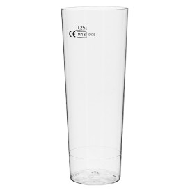 Kubki Plastikowe Księżyc Przezroczyste PS 300ml (10 Sztuk)