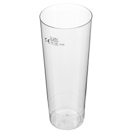 Kubki Plastikowe Księżyc Przezroczyste PS 300ml (10 Sztuk)