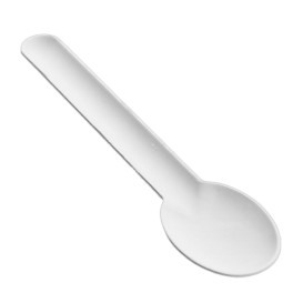 Łyżka Trzciny Cukrowej Białe 16cm (50 sztuk)