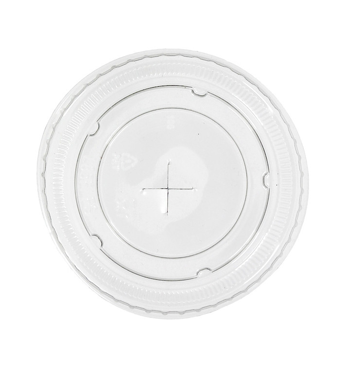 Płaska pokrywka z krzyżykiem PET przezroczysta Ø8,5cm (50 Sztuk) Płaska pokrywka z krzyżykiem PET przezroczysta Ø8,5cm (50 Sztuk)