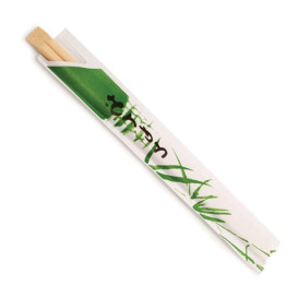 Pałeczki Chińskie Bambusowe sowe w Papierku 200mm (100 Sztuk)