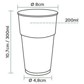 Kubki Plastikowe PP Przezroczyste 300ml (100 Sztuk)