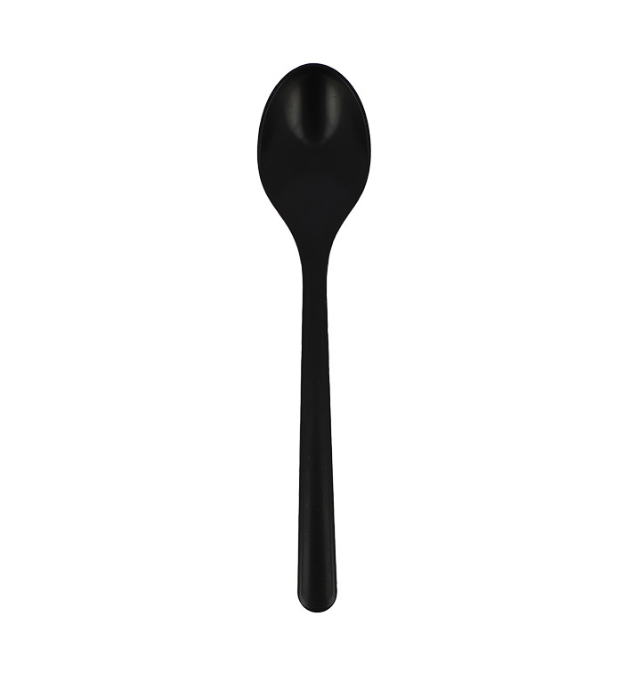 Łyżka wielokrotnego użytku Mineral PP "Herkules" Czarny 185mm (50 Sztuk) Łyżka wielokrotnego użytku Mineral PP "Herkules" Czarny 185mm (50 Sztuk)