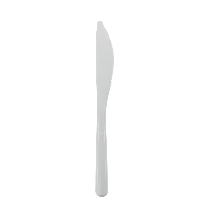 Nóż wielokrotnego użytku Mineral PP "Herkules" Białe 185mm (50 Sztuk) Nóż wielokrotnego użytku Mineral PP "Herkules" Białe 185mm (50 Sztuk)