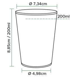 Kubki Plastikowe PP Przezroczyste 240ml Ø7,34cm (2.000 Sztuk)