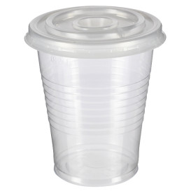 Przezroczysty PP Kubki 240ml + Travel Pokrywka PS Ø7,4cm (1.000 sztuk)