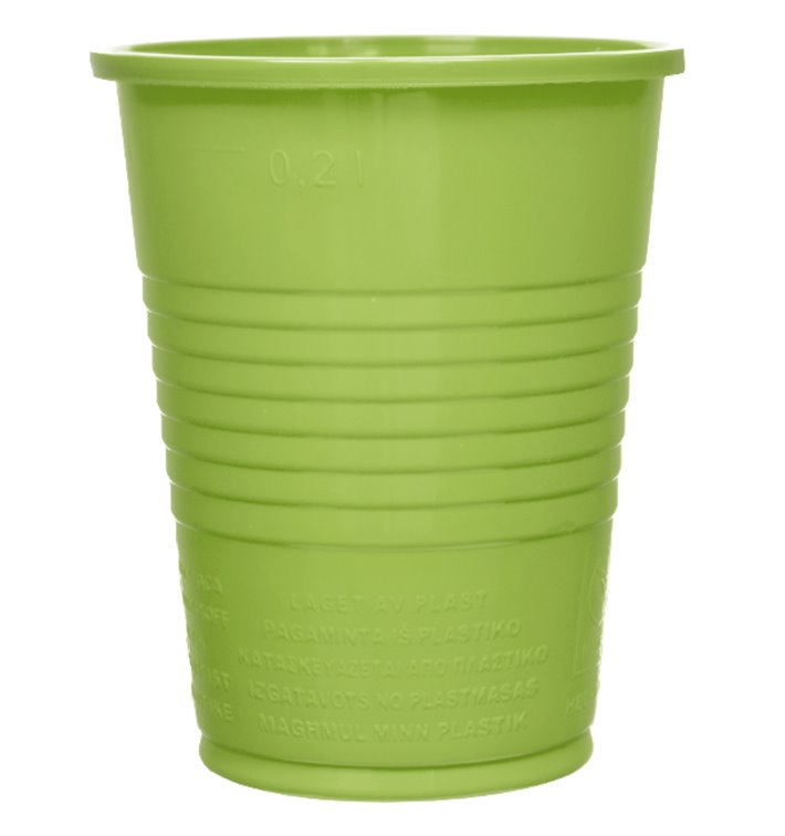 Kubki Plastikowe PS Zielony Limonka 200ml Ø7cm (50 Sztuk) Kubki Plastikowe PS Zielony Limonka 200ml Ø7cm (50 Sztuk)
