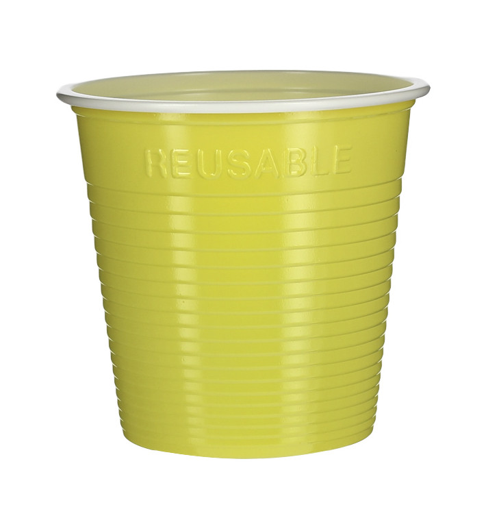Kubki Plastikowe PS Dwukolorowy Żółty 230 ml (30 Sztuk) Kubki Plastikowe PS Dwukolorowy Żółty 230 ml (30 Sztuk)