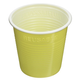 Kubki Plastikowe PS Dwukolorowy Żółty 230 ml (30 Sztuk)