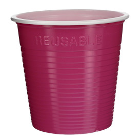 Kubki Plastikowe PS Dwukolorowy Fuchsia 230 ml (420 Sztuk)