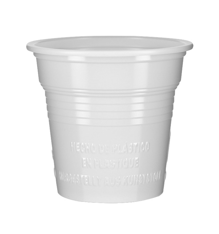 Kubki Plastikowe PS Białe 80ml Ø5,7cm (100 Sztuk) Kubki Plastikowe PS Białe 80ml Ø5,7cm (100 Sztuk)