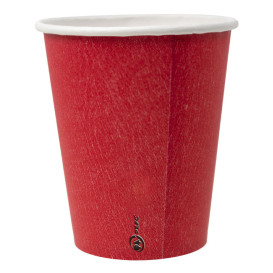 Kubek Papierowy Bez Plastiku 9 Oz/250ml "Colors" Czerwony Ø8cm (300 Sztuk)