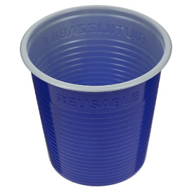 Ekonomiczny kubek wielokrotnego użytku PS Dwukolorowy Niebieski 230ml (420 Sztuk)
