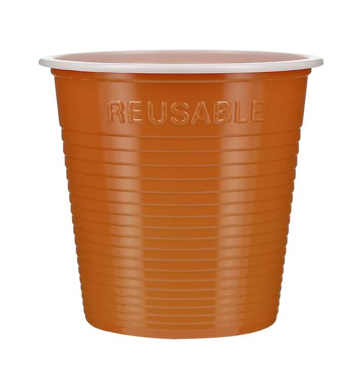 Ekonomiczny kubek wielokrotnego użytku PS Dwukolorowy Orange 230ml (30 Sztuk) Ekonomiczny kubek wielokrotnego użytku PS Dwukolorowy Orange 230ml (30 Sztuk)