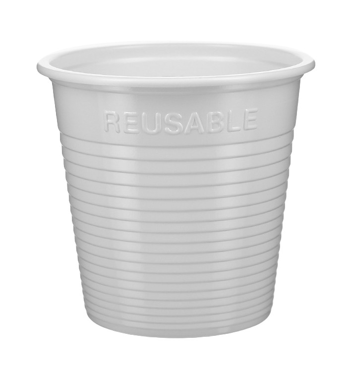 Ekonomiczny kubek wielokrotnego użytku PS Dwukolorowy Białe 160ml (30 Sztuk) Ekonomiczny kubek wielokrotnego użytku PS Dwukolorowy Białe 160ml (30 Sztuk)