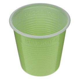 Ekonomiczny kubek wielokrotnego użytku PS Dwukolorowy Zielony Limonka 230ml (30 Sztuk)