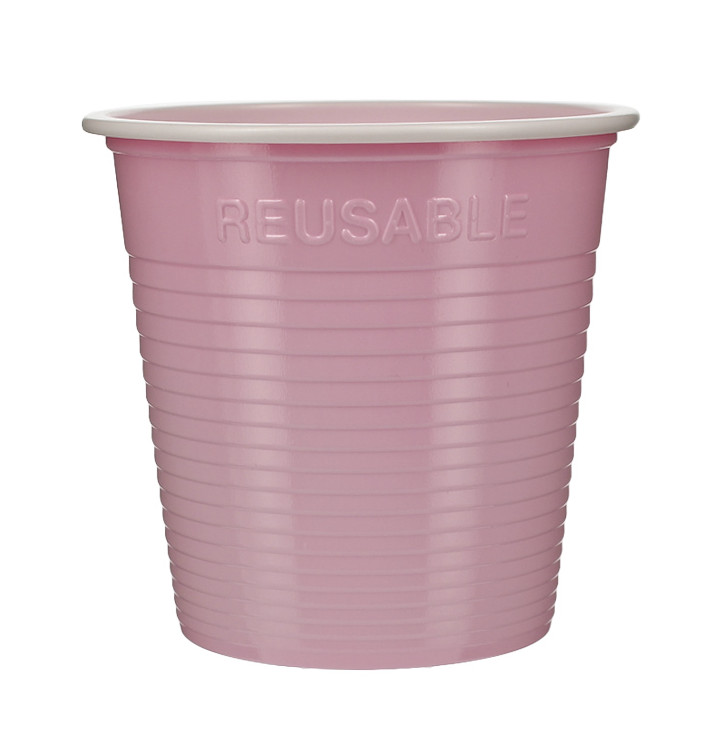 Ekonomiczny kubek wielokrotnego użytku PS Dwukolorowy Różowe 230ml (30 Sztuk) Ekonomiczny kubek wielokrotnego użytku PS Dwukolorowy Różowe 230ml (30 Sztuk)