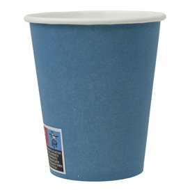 Kubek Papierowy Bez Plastiku 9 Oz/250ml "Colors" Niebieski Ø8,0cm (300 Sztuk)