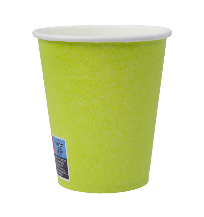 Kubek Papierowy Bez Plastiku 9 Oz/250ml "Colors" Zielony Ø8,0cm (300 Sztuk) Kubek Papierowy Bez Plastiku 9 Oz/250ml "Colors" Zielony Ø8,0cm (300 Sztuk)
