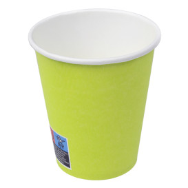Kubek Papierowy Bez Plastiku 9 Oz/250ml "Colors" Zielony Ø8,0cm (300 Sztuk)
