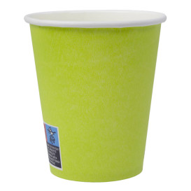 Kubek Papierowy Bez Plastiku 9 Oz/250ml "Colors" Zielony Ø8,0cm (20 Sztuk)