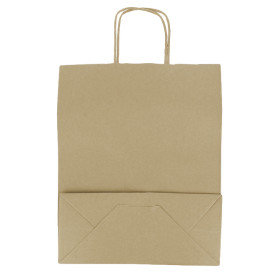 Torby Papierowe Kraft z Uchwytami 100g/m² 25+11x31cm (200 Sztuk)