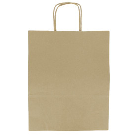 Torby Papierowe Kraft z Uchwytami 100g/m² 25+11x31cm (200 Sztuk)