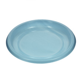 Talerz Płaski Wielokrotnego Użytku Ekonomiczne PS Niebieski Światło Ø22cm (200 Sztuk)