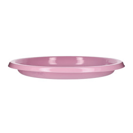 Talerz Płaski Wielokrotnego Użytku Ekonomiczne PS Różowe Ø22cm (200 Sztuk)