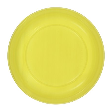 Talerz Płaski Żółty Wielokrotnego Użytku Ekonomiczny PS Ø22cm (25 Sztuk)