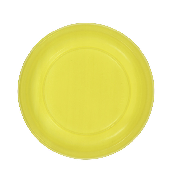 Talerz Płaski Wielokrotnego Użytku Ekonomiczne PS Żółty Ø17cm (25 Sztuk) Talerz Płaski Wielokrotnego Użytku Ekonomiczne PS Żółty Ø17cm (25 Sztuk)