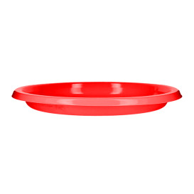 Talerz Płaski Wielokrotnego Użytku Ekonomiczne PS Czerwerne Ø22cm (25 Sztuk)