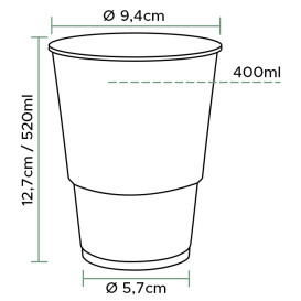 Kubki Plastikowe PP Przezroczyste 520ml Ø8,3cm (800 Sztuk)