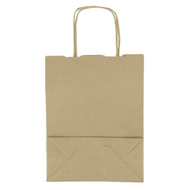 Torby Papierowe Kraft z Uchwytami 100g/m² 18+8x24cm (450 Sztuk)