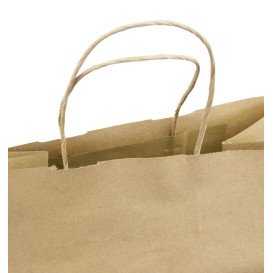Torby Papierowe Kraft Brązowe z Uchwytami 100g/m² 30+18x29cm (200 Sztuk)