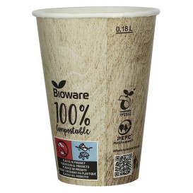 Kubki Vending Ekologiczne PLA BioWare 8 Oz/210ml Ø7,0cm (100 Sztuk)