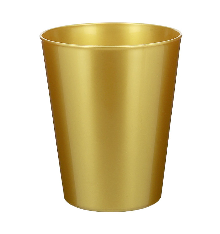 Kubki Plastikowe Wielokrotnego Użytku PP Minerał Złoto 330ml (6 Sztuk) Kubki Plastikowe Wielokrotnego Użytku PP Minerał Złoto 330ml (6 Sztuk)