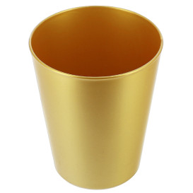 Kubki Plastikowe Wielokrotnego Użytku PP Minerał Złoto 330ml (72 Sztuk)