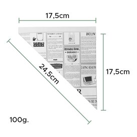 Rożek papierowi Tłuszczoodporny Times 240mm 100g (2.000 Sztuk)