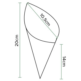 Rożek Papierowy Tłuszczoodporny Times 200mm 70g (2.000 Sztuk)