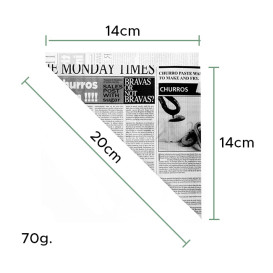 Rożek Papierowy Tłuszczoodporny Times 200mm 70g (2.000 Sztuk)