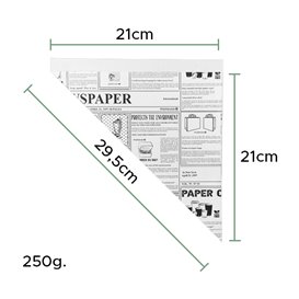 Rożek papierowi Tłuszczoodporny Times 295mm 250g (2.000 Sztuk)